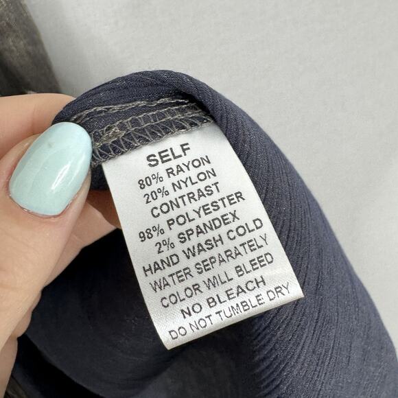 Pinch Dress Womens Small Gold Metallic Midi Party Deep V-Neck Cocktail Evening - Picture 15 of 16